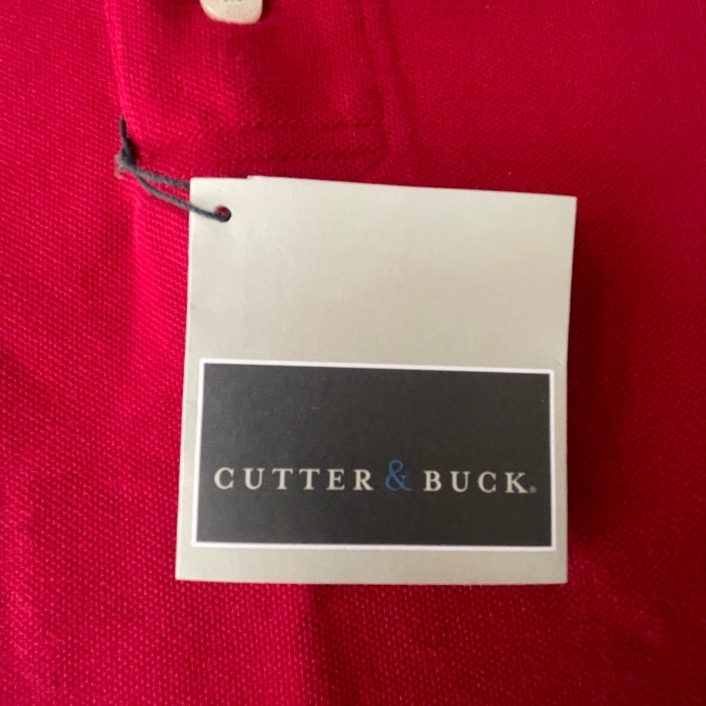 Cutter & Buck Vibrant Red Polo Shirt 100% Cotton - Picture 8 of 13